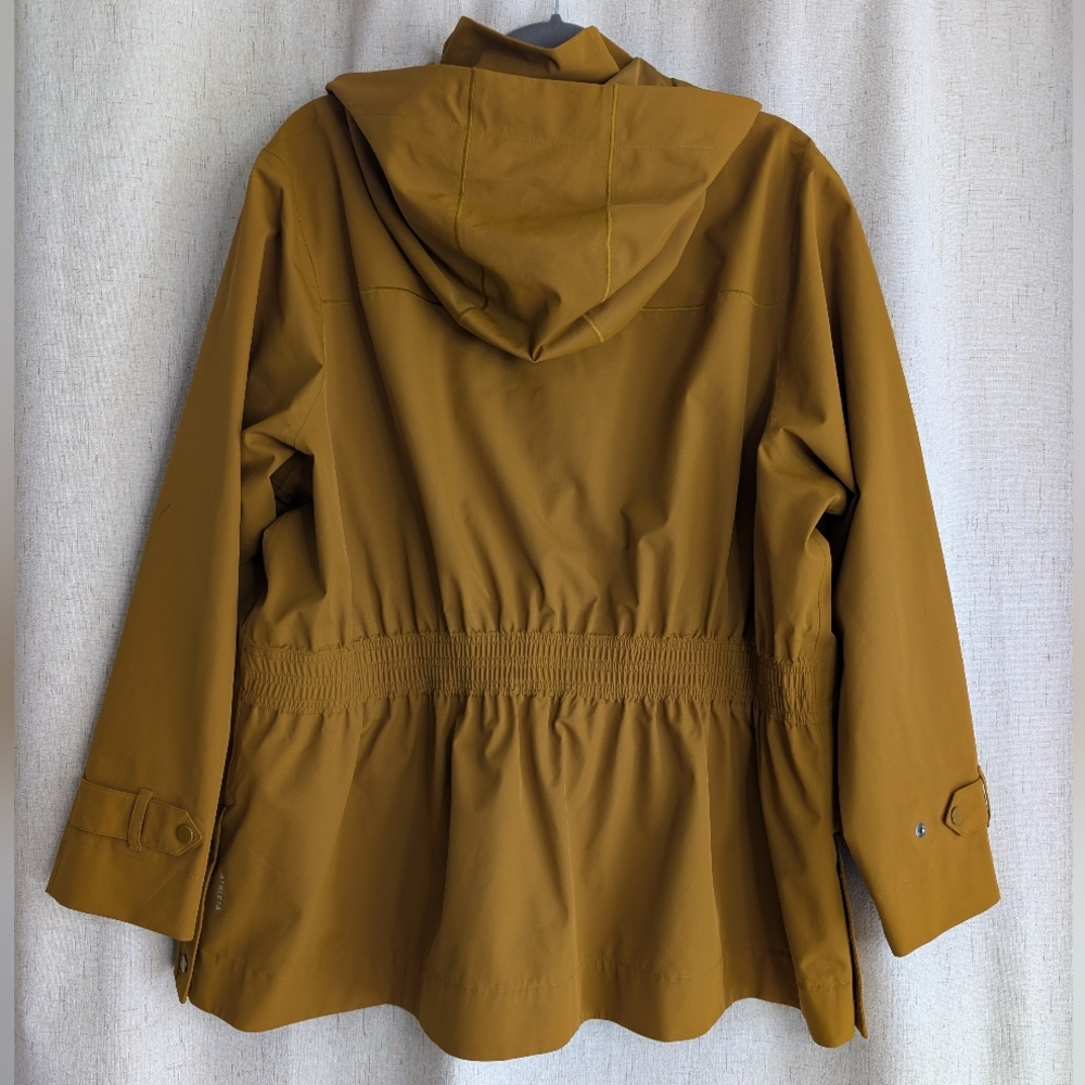 Athleta RainOut Sutro Long Trench Jacket Rain Jacket Mustard Yellow Size 1X - Picture 5 of 16